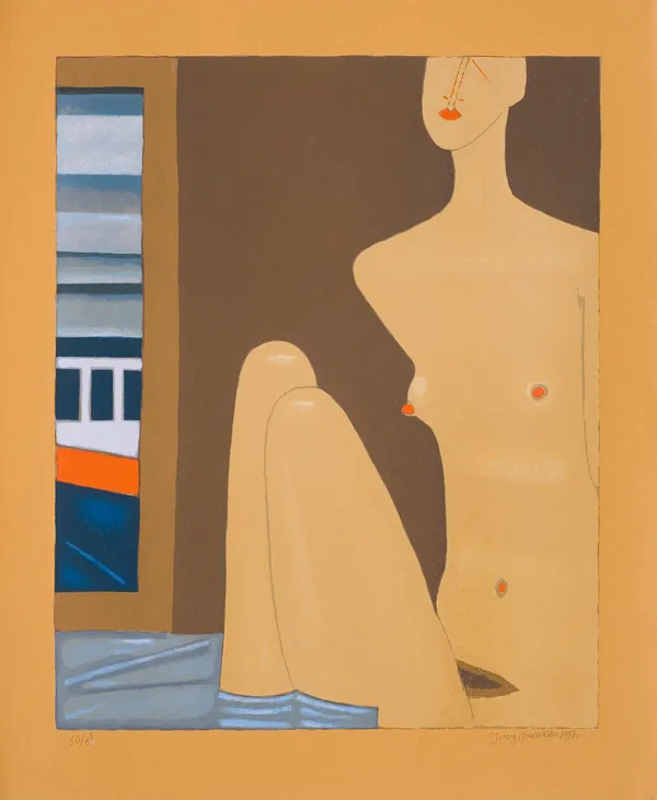 Jerzy Nowosielski, Akt w wannie, 1997