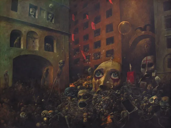 Zdzisław Beksiński, OCZEKIWANIE, 1971