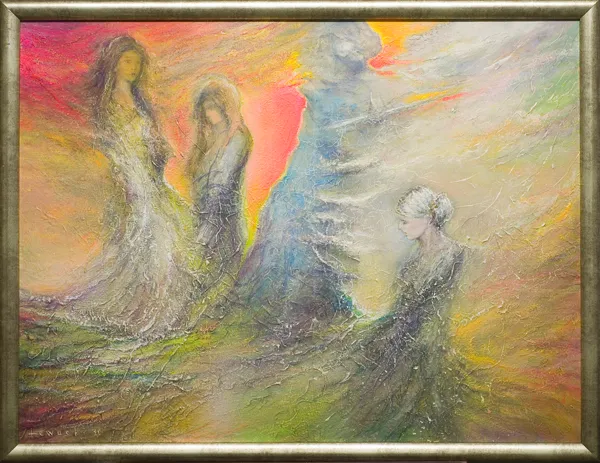 Grzegorz Lewacki, Pejzaż z postaciami kobiet, 2010