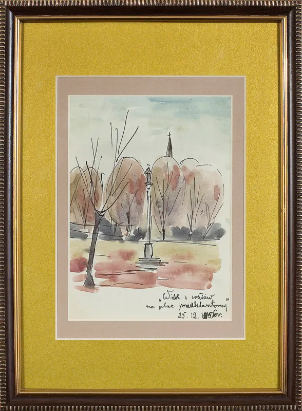 Jerzy Duda Gracz, Widok z wałów na plac przedklasztorny, 1956