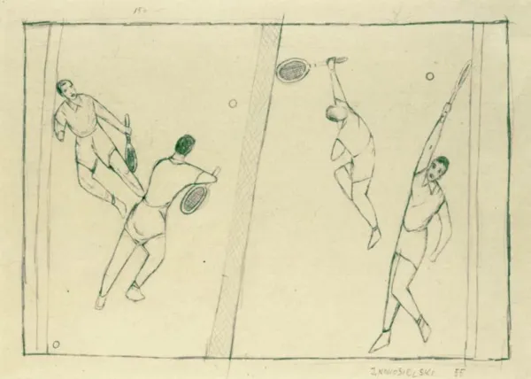 Jerzy Nowosielski, Gra (Tenis), 1955
