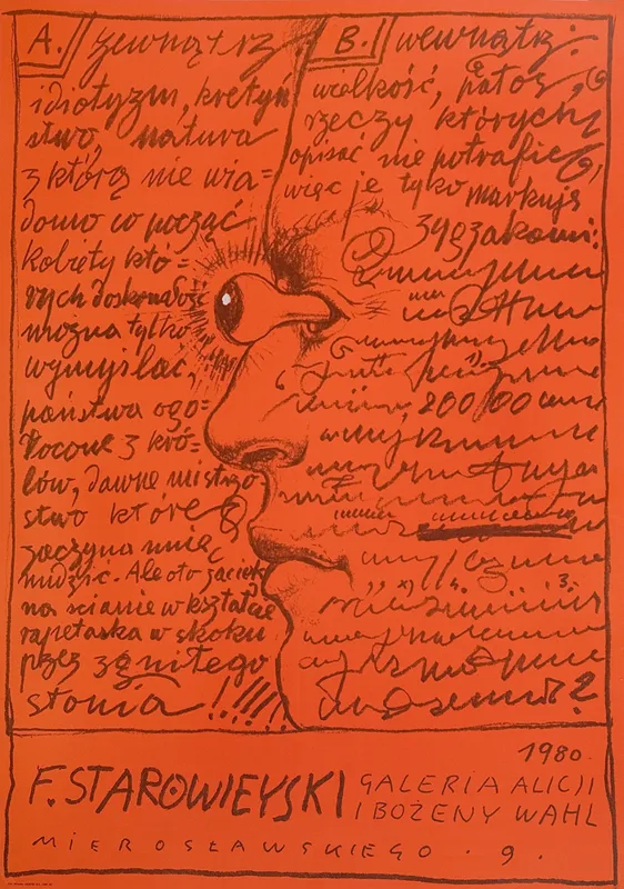 Franciszek Starowieyski, Plakat Galerii Alicji i Bożeny Wahl, 1980
