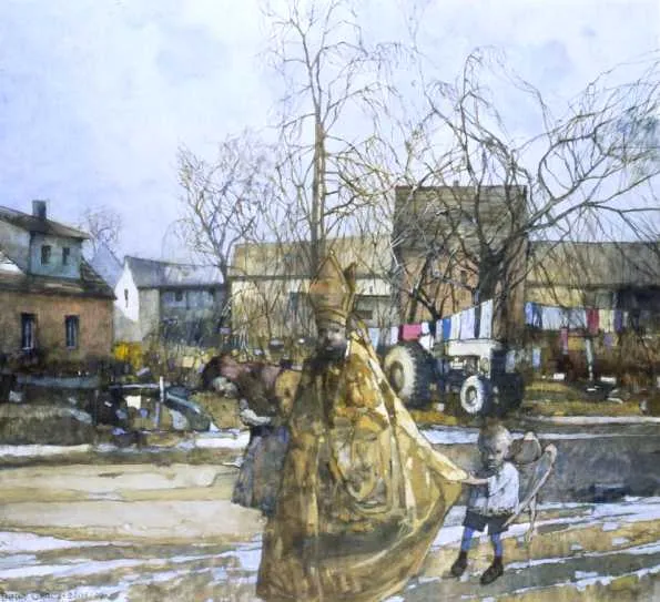 Jerzy Duda Gracz, OBRAZ  2408  (W LEWO – WIZYTACJA), 1999