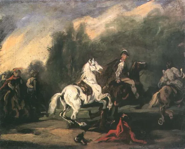 Piotr Michałowski, Upadek z konia