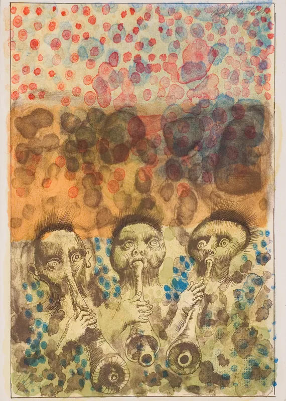 Jan Lebenstein, Kompozycja z trębaczami