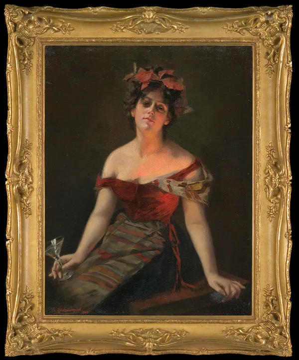 Bernhard Zickendraht, DZIEWCZYNA Z KIELISZKIEM, 1899 