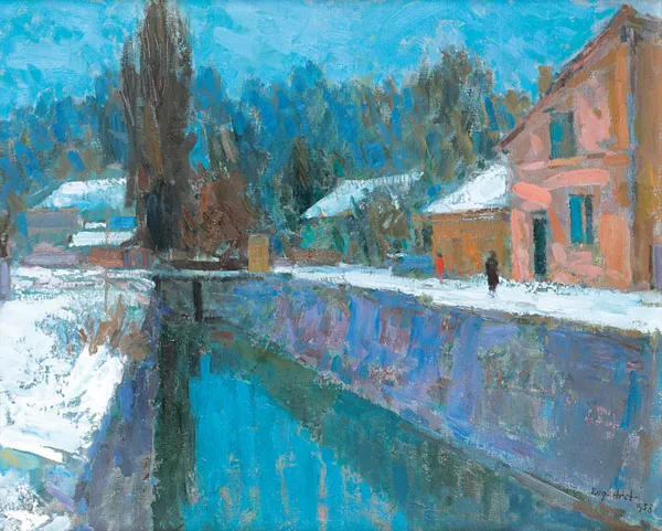 Eugeniusz Arct, PEJZAŻ ZIMOWY, 1958