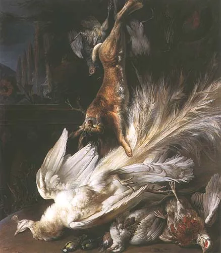 Autor nierozpoznany, Biały paw i zając