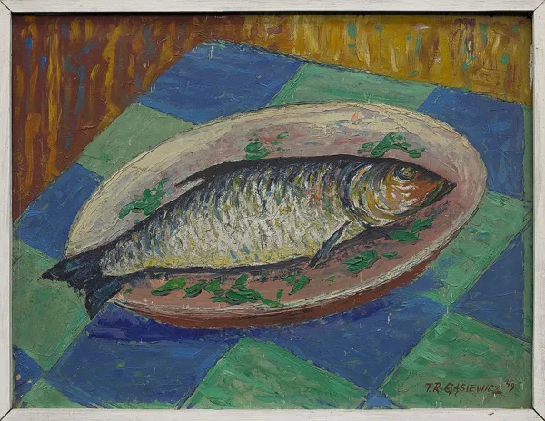 Tadeusz Ryszard Gąsiewicz, Martwa natura (Ryba), 1949