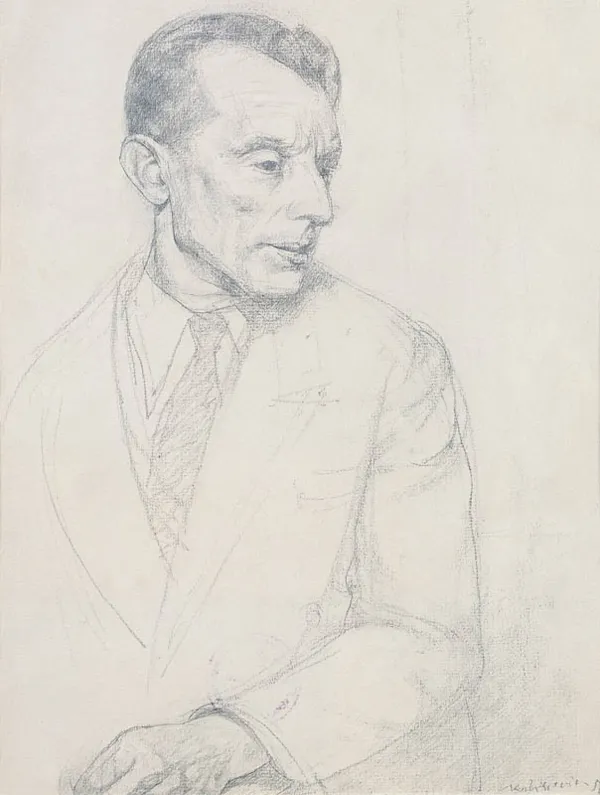 Tadeusz Kulisiewicz, Portret Mężczyzny, 1951