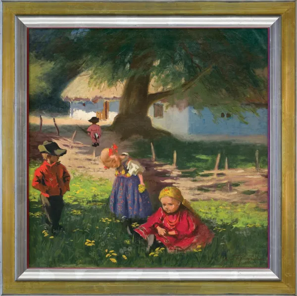 Jadwiga Tetmajer-Naimska, W POGODNY DZIEŃ. DZIECI PRZED CHATĄ