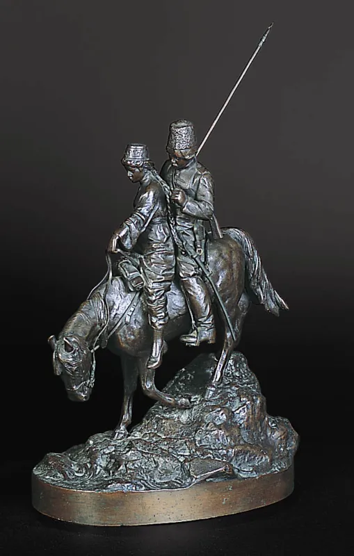 Albert Moritz  Wolff, KOZAK Z DZIEWCZYNĄ, przed 1900