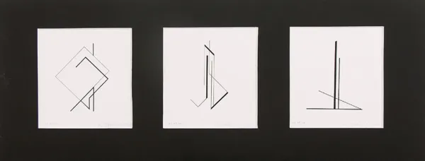 Henryk Stażewski, Kompozycja abstrakcyjna, 1984 (3 grafiki)