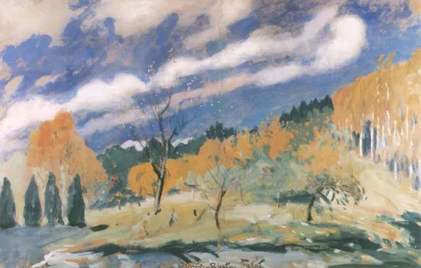 Julian Fałat, Mój ogród - jesień w Bystrej