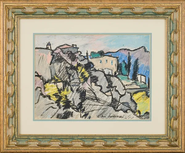 Jan Świderski, Górzysty pejzaż z domami