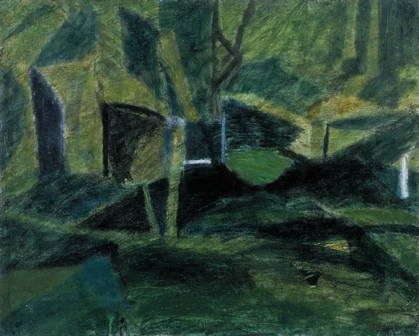 Piotr Potworowski, 51. Krajobraz - Cornish Wood, ok. 1952