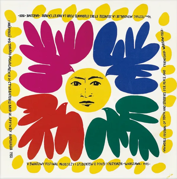 Jan Lenica, Chusta V Festiwalu Młodzieży, 1955