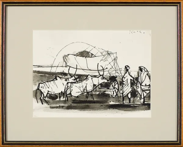 Tadeusz Kulisiewicz, Ludzie i zwierzęta, z cyklu Indie, 1956