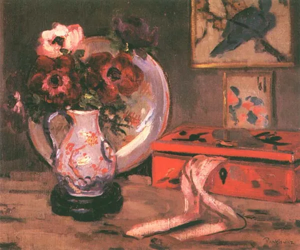 Józef Pankiewicz, Martwa natura z anemonami i czerwoną szkatułką
