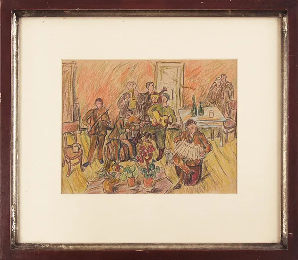 Marek Włodarski, Muzykanci we wnętrzu z doniczkami, 1940-1945