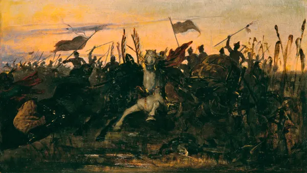 Józef Brandt, Fantazja batalistyczna, szkic malarski