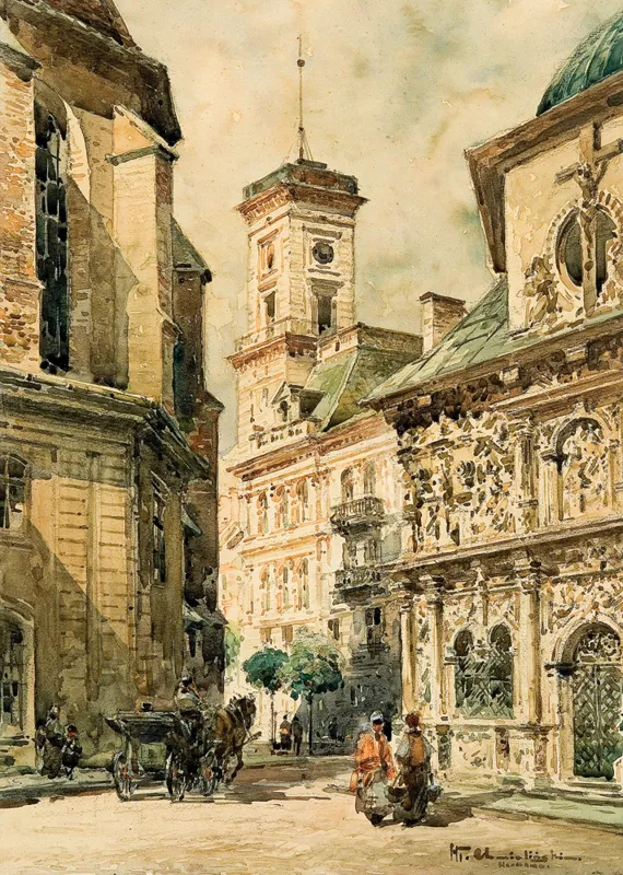 Władysław Chmieliński (Stachowicz), LWÓW. WIDOK NA PREZBITERIUM KATEDRY