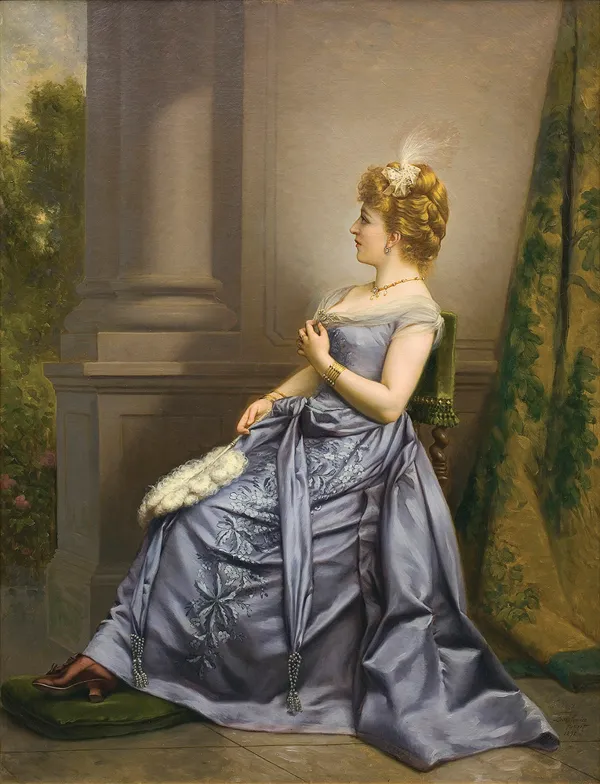 Władysław Bakałowicz, PORTRET DAMY, 1891