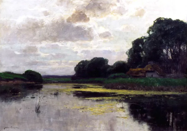 Konrad Müller-Kürzwelly, Pejzaż nadwodny, ok. 1900