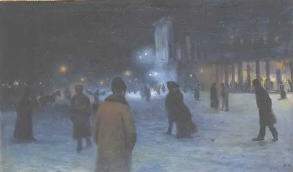 Józef Rapacki, Wieczór na placu teatralnym w Warszawie