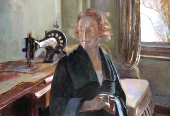 Jacek Malczewski, Portret kobiety we wnętrzu,po 1920