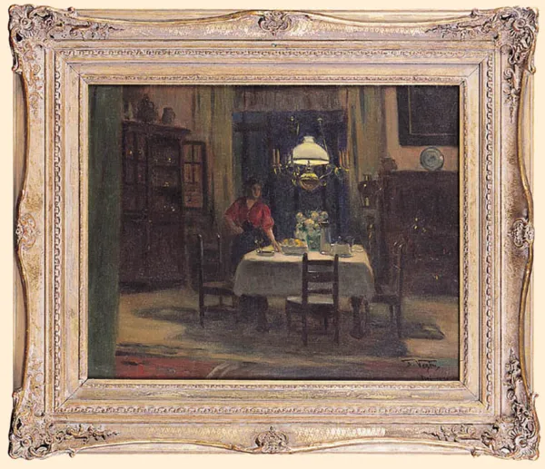 Frederik Vezin, WIECZÓR PRZY LAMPIE, 1901