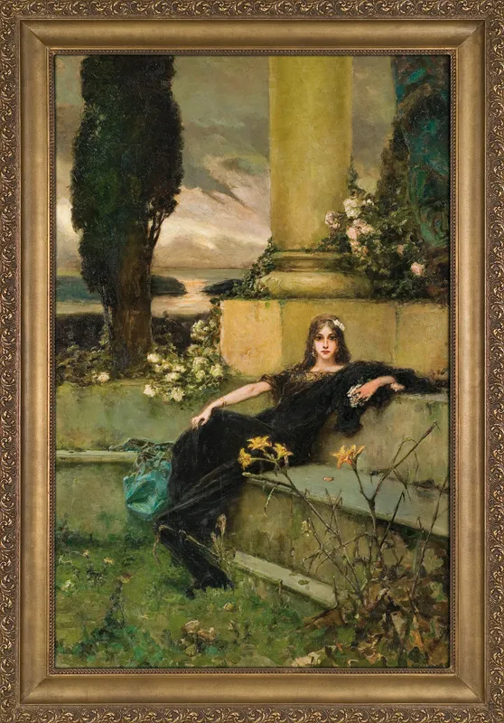 Wilhelm Kotarbiński, W CISZY WIECZORNEJ. ZADUMANA, ok. 1900