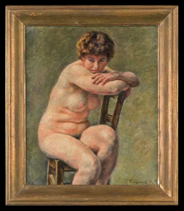 Józef Pankiewicz, MODELKA SIEDZĄCA NA KRZEŚLE, 1925 