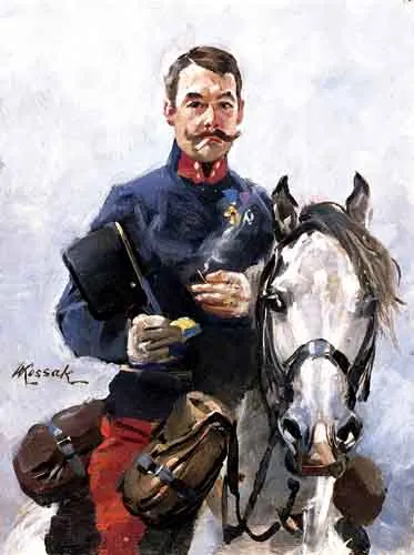 Wojciech Kossak, Autoportret z papierosem