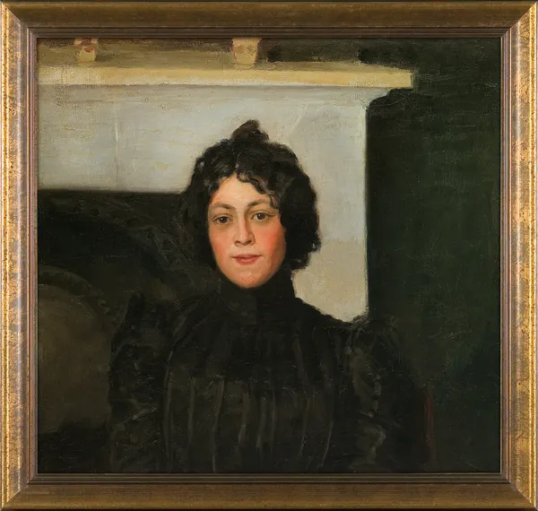 Kazimierz Stabrowski, PORTRET CIEMNOWŁOSEJ, przed 1900