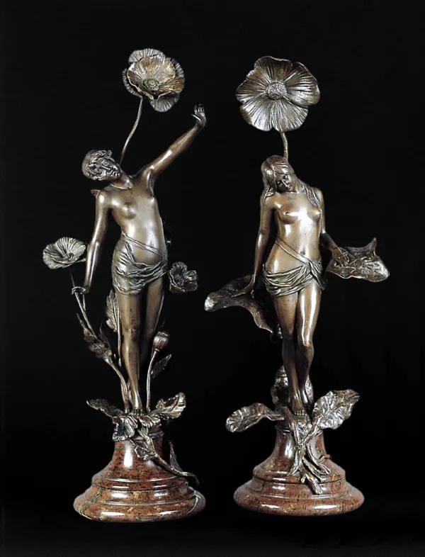 Franz Rosse, PARA FIGUR - FLORA (AKTY W KWIATACH), 1890