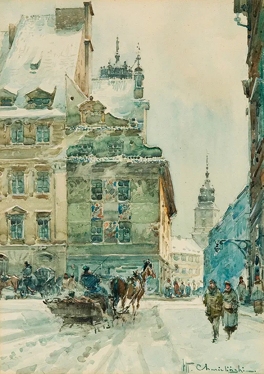 Władysław Chmieliński (Stachowicz), ZIMA NA STARYM MIEŚCIE, przed 1939