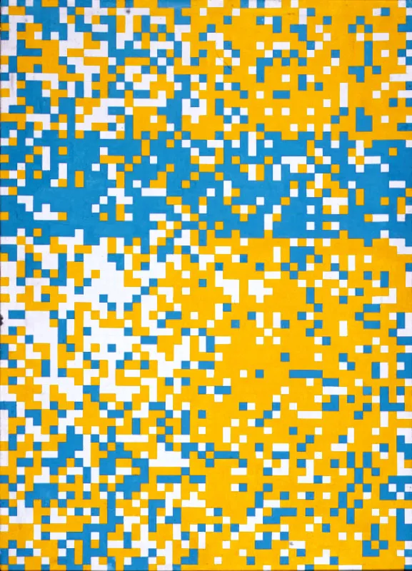 Ryszard Winiarski, Kompozycja żółto-niebieska, 1966