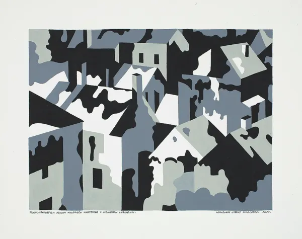 Zdzisław Otello Horodecki, Monochromatyzm zimowy włoskiego miasteczka, 2014 