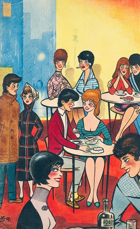 Jerzy Szelągowski, W kawiarni, 1957