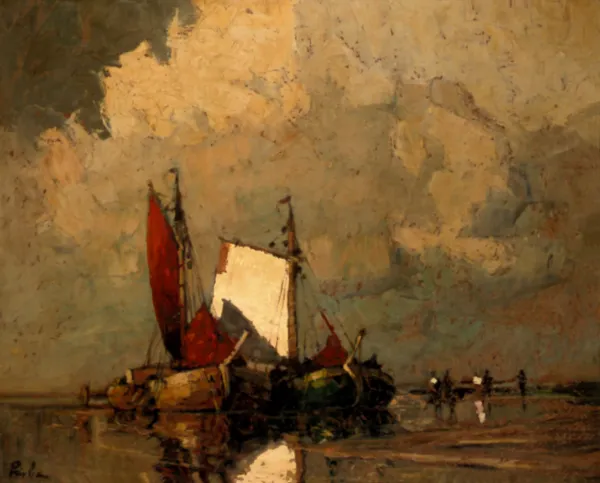 Rudolf Priebe, KUTRY U BRZEGU, ok. 1930