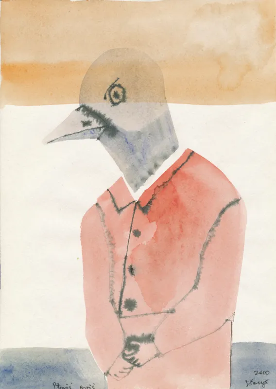 Stasys Eidrigevičius, Ptasi gość, 2010