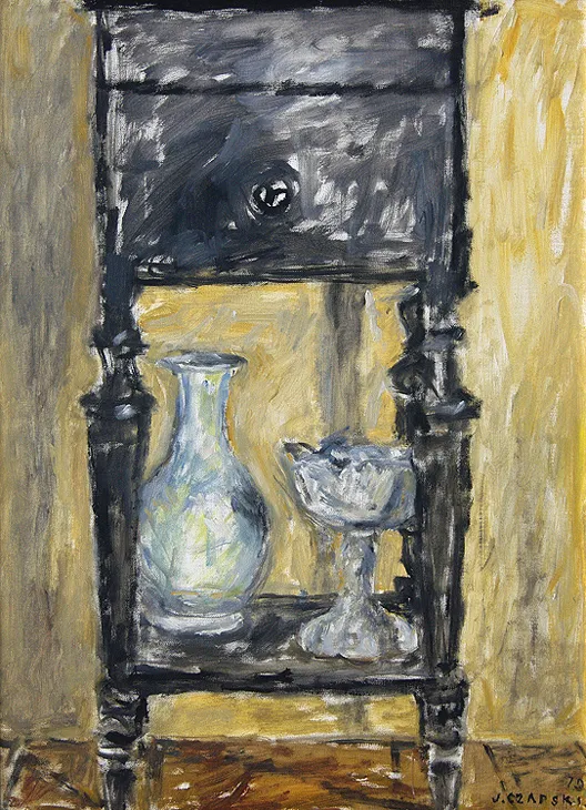 Józef Czapski, WNĘTRZE ZE STOLIKIEM, 1979