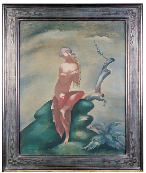 Eugeniusz Zak, Akt na tle pejzażu, ok. 1922