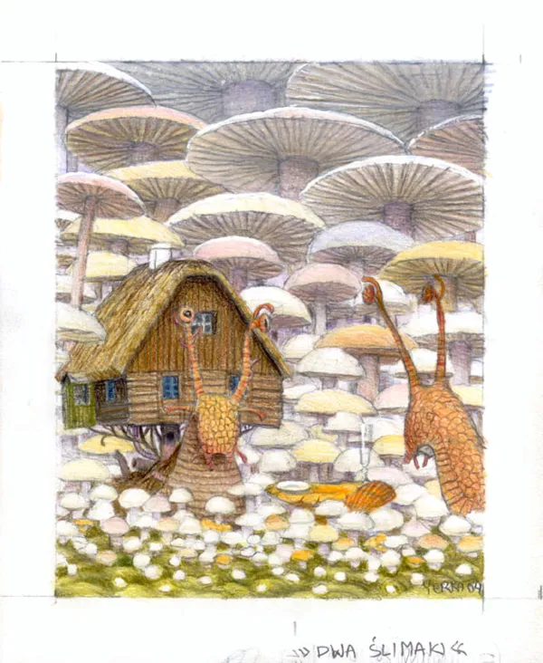 Jacek Yerka, Dwa ślimaki, 2004