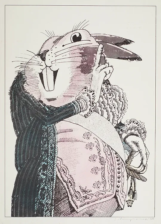 Janusz Stanny, Zając z rokokowym stroju, 1988