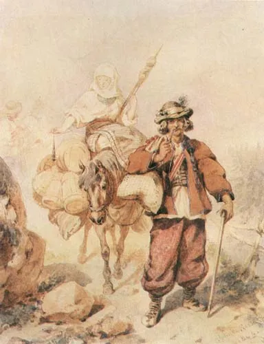 Juliusz Kossak, Huculi w drodze na jarmark