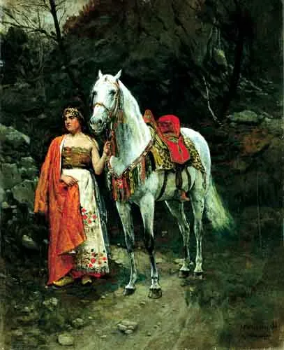 Antoni Piotrowski, Dziewczyna prowadząca konia