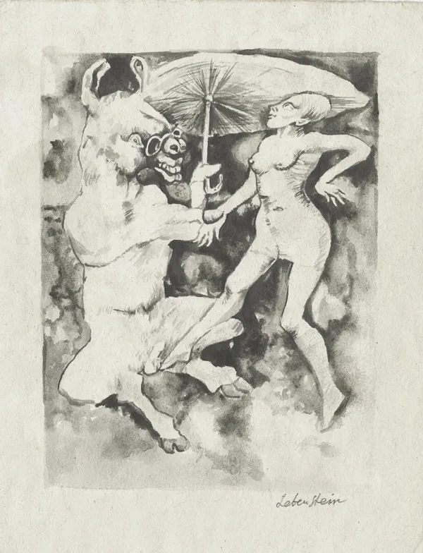 Jan Lebenstein, Kobieta i bestia pod parasolami 