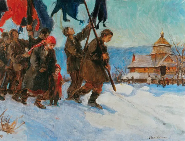 Teodor Axentowicz, Procesja huculska w święto Jordanu